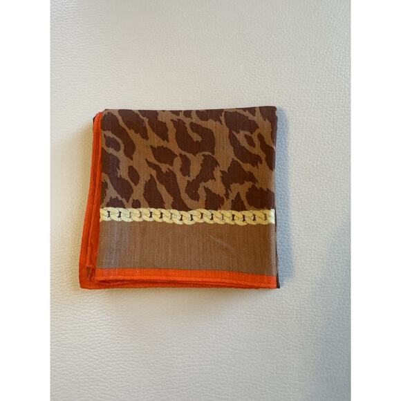 Celine Leopard & Chain Print Scarf 22” - Picture 8 of 8